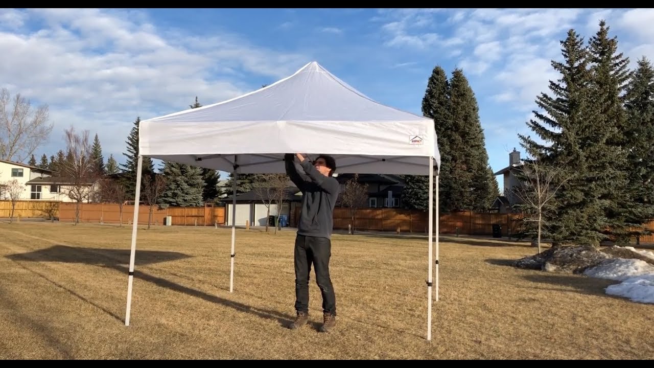 Instant Canopy 10X10 Setup - One person (and take-down)