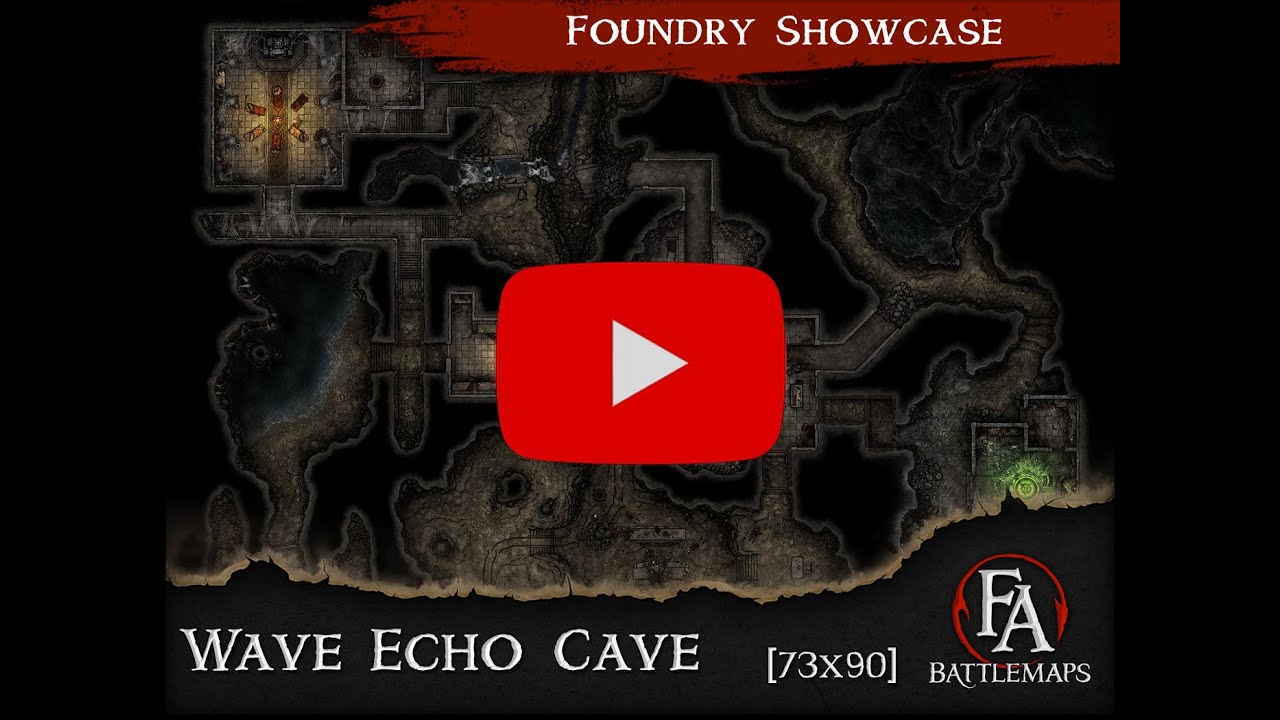FA Battlemaps - WaveEchoCave 73x90 - Foundry VTT Preview [Free Map]