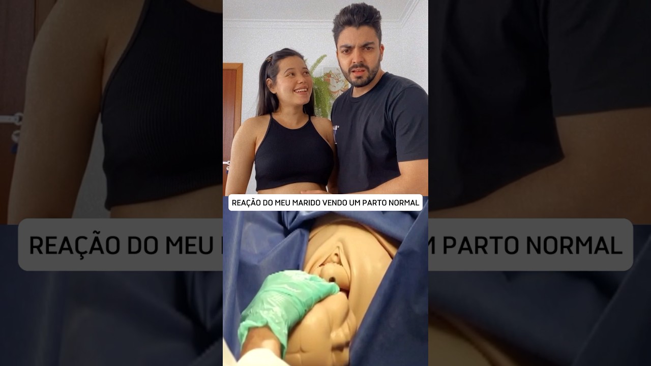 A REA&Ccedil;&Atilde;O DELE!! 😱 #shorts #gravida #parto