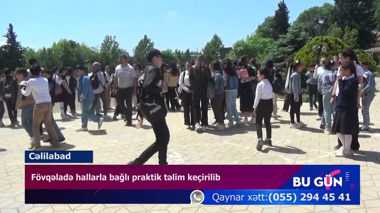 Cəlilabadda Zərifə Əliyeva adına  7 saylı məktəbdə bu  ümumtəhsil ocağında  baş verə biləcək fövqəla