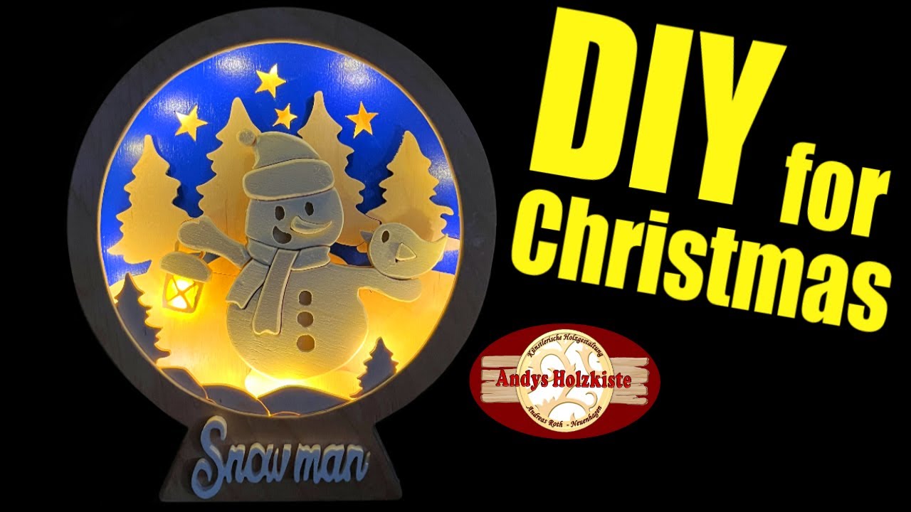 Weihnachtsdeko selber machen aus Holz | Dekupiersägearbeit | Scroll saw project for Christmas