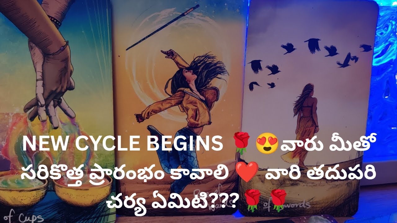 NEW CYCLE BEGINS🌹 మీతో సరికొత్త ప్రారంభం కావాలి ❤️వారి తదుపరి చర్య ఏమిటి ? tarot reading 9948424222