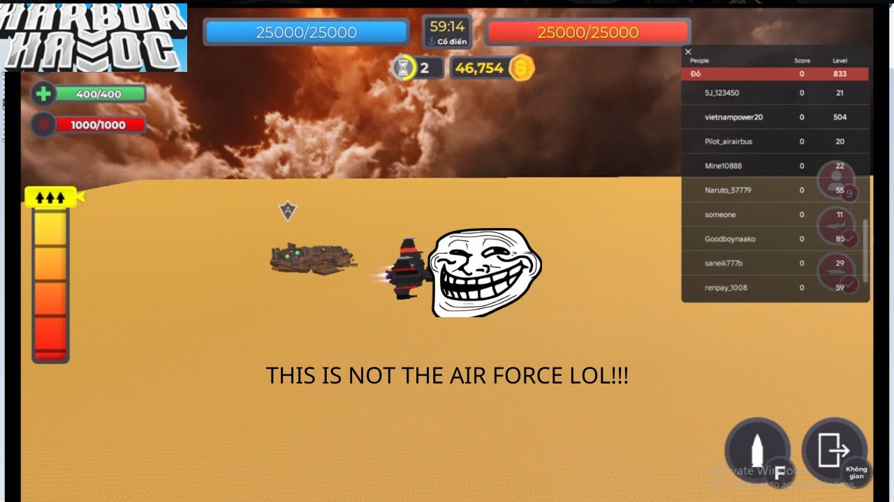 SOLO HARBOR HAVOC WITH SPACE FIGHTER #harborhavoc #roblox