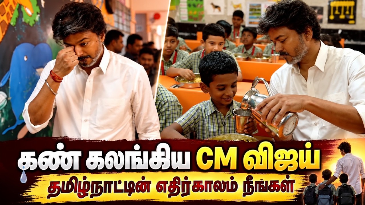 FULL VIDEO : CM Vijay Emotional Tears 💛 Morning Breakfast With School Kids | TVK Vijay Today Video