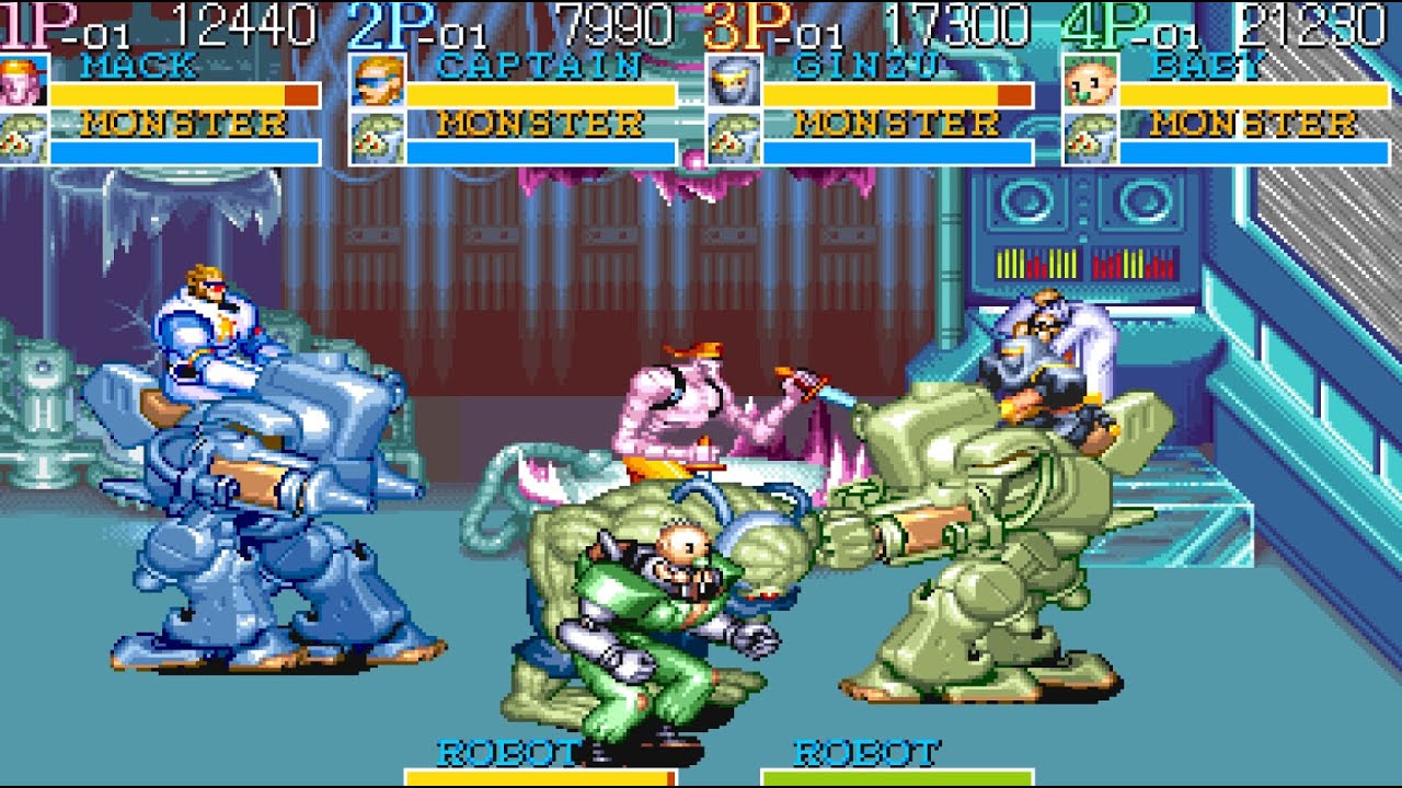 #43 Speedrun Captain Commando 4 players 1cc no death difficulty hardest time 16min54s