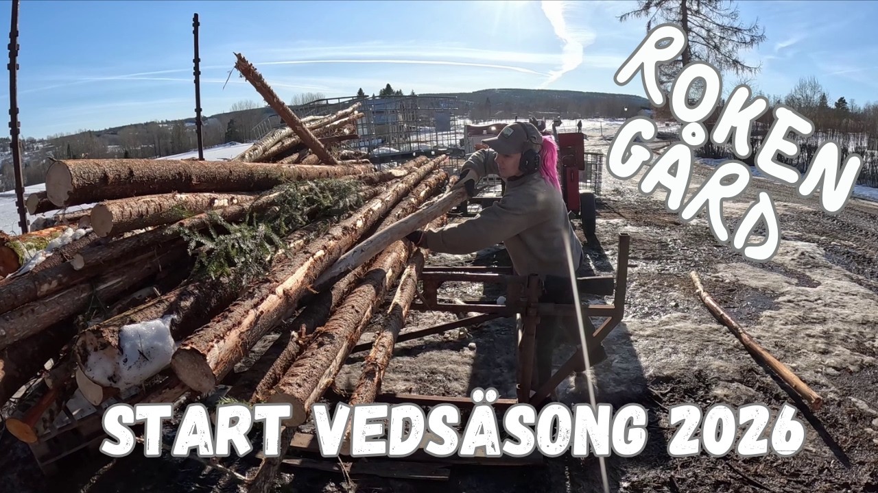 Roken Gård - Start av vedsäsongen