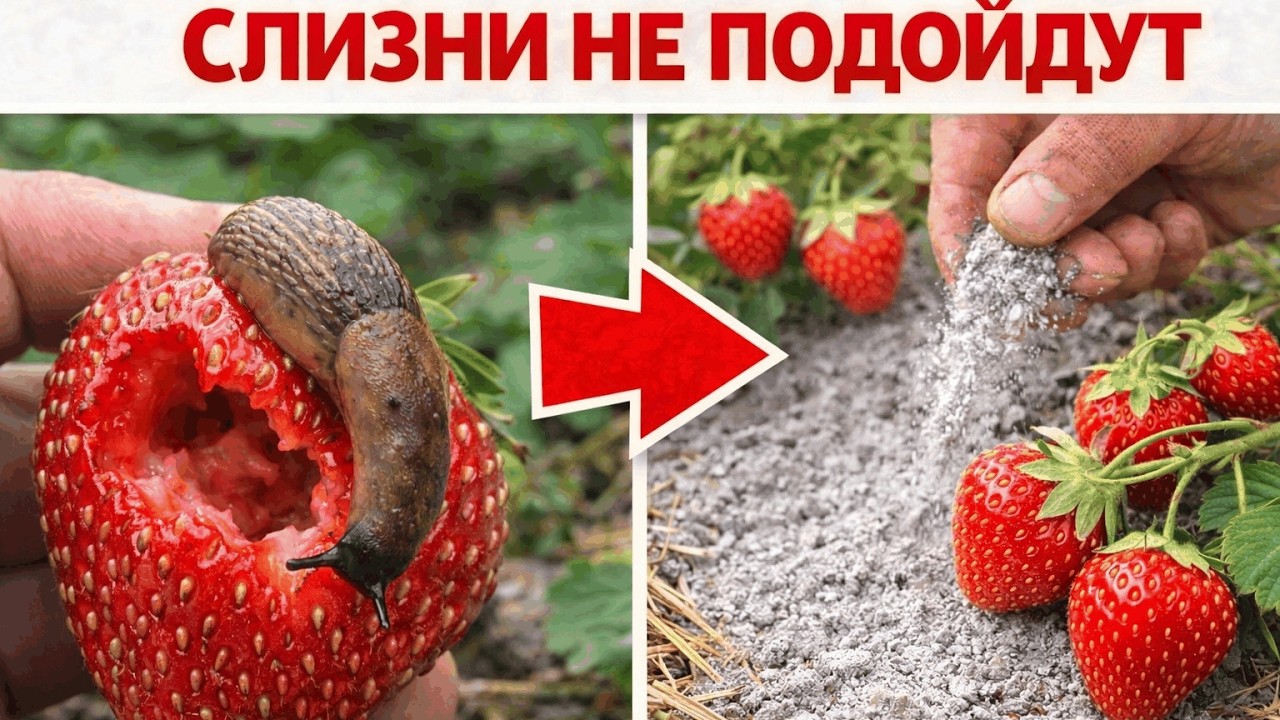 СЛИЗНИ БОЛЬШЕ НЕ СЪЕДЯТ КЛУБНИКУ — старый способ из СССР