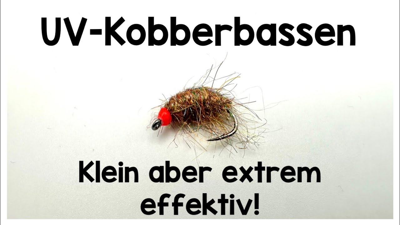 Kobberbassen UV fluoreszierend! Bindeanleitung. Fliegenbinden für Anfänger.