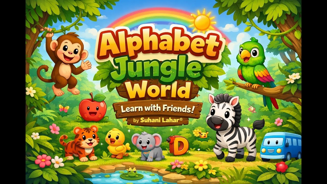 A to Z Alphabet Learning 🌈 | Alphabet Jungle World 🐒 | Kids Learning | Suhani Lahar®