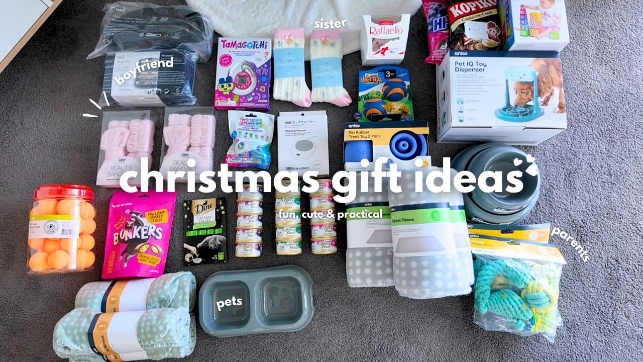 what I'm giving for christmas ⋆⁺₊❅  gift ideas for mum, sister, boyfriend, dad & pets