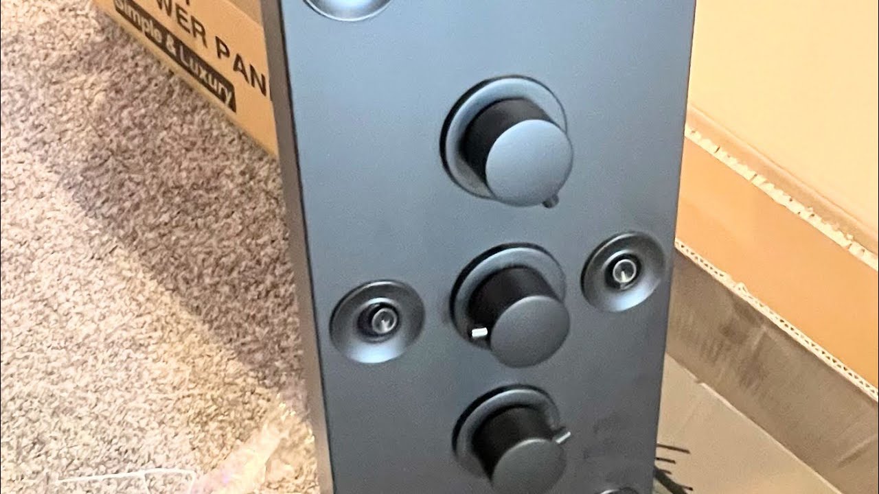 BWE 8-jet Rainfall Shower Tower Panel System with LED lights and waterfall and hand shower