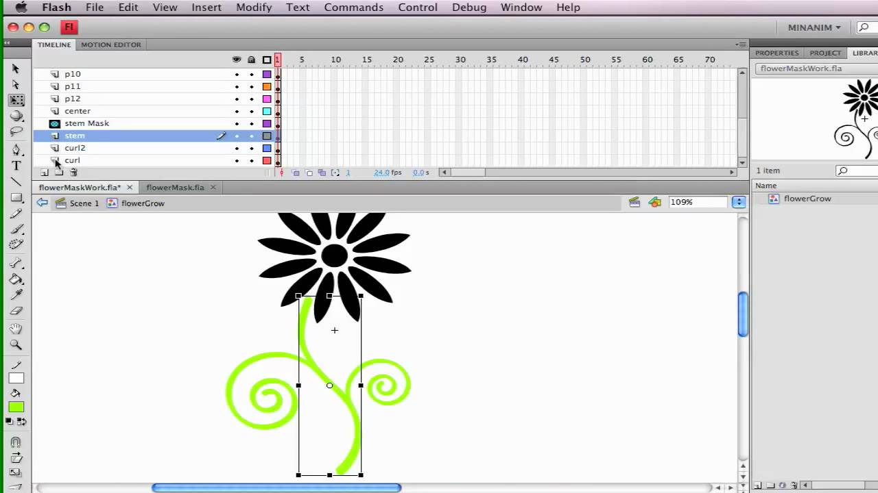Masking in Adobe Flash 