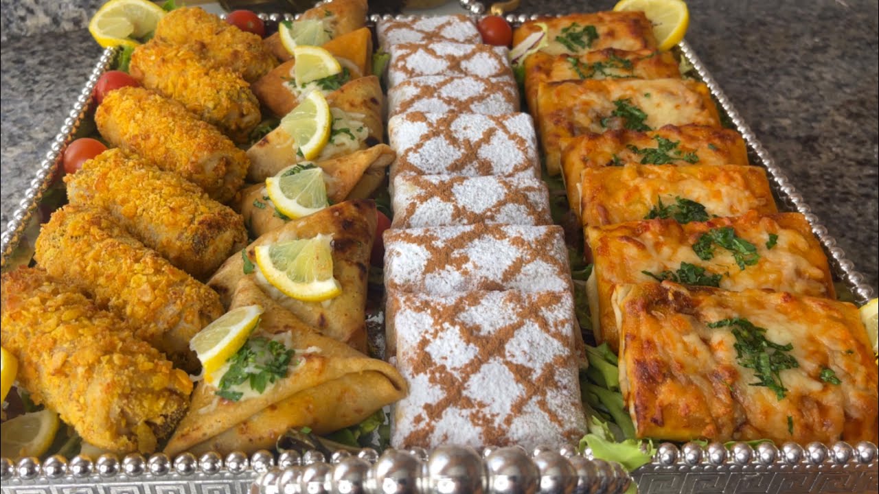 بدون ورقة بدون قلي لا عجن ولا ذلك 👌🏻4حشوات مختلفة 😍ألذ وأبسط وأسرع مملحات ليتخليك ترتحي في رمضان
