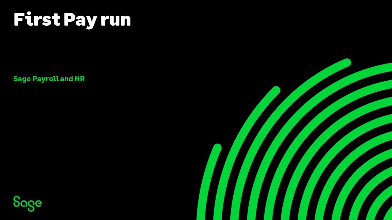 Sage Payroll and HR (ZA) - First pay run