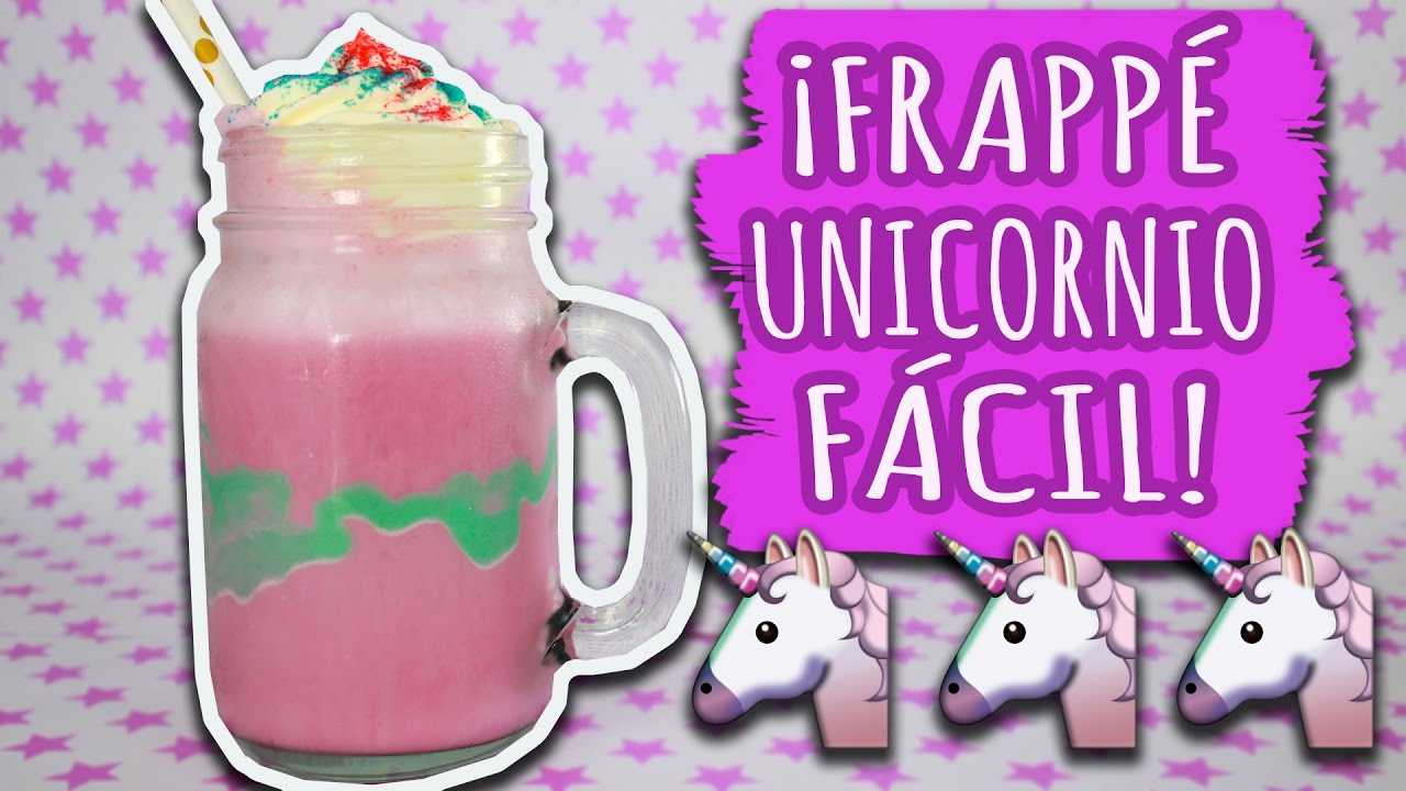 RECETA FRAPPUCCINO UNICORNIO AL ESTILO STARBUCKS ¡MUY FÁCIL! │ Vainilla Crocante