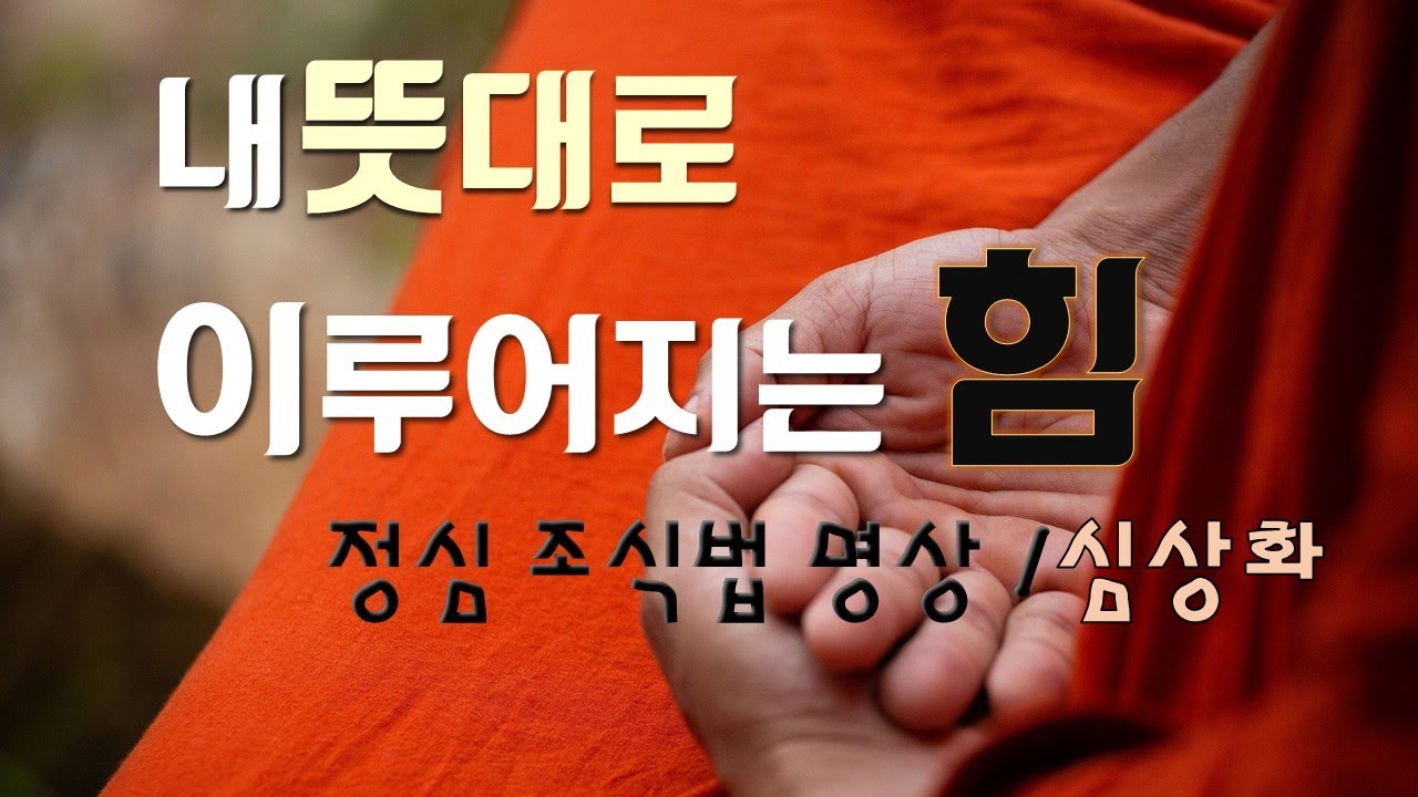 [정심조식법]소망하는 것을 이루는 법/ 심상화방법
