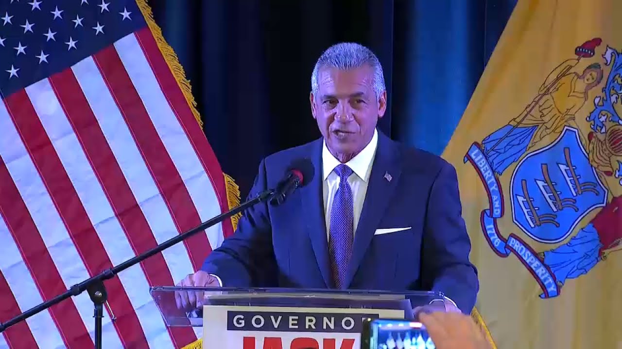 Jack Ciattarelli addresses supporters after being projected to win Republican primary race
