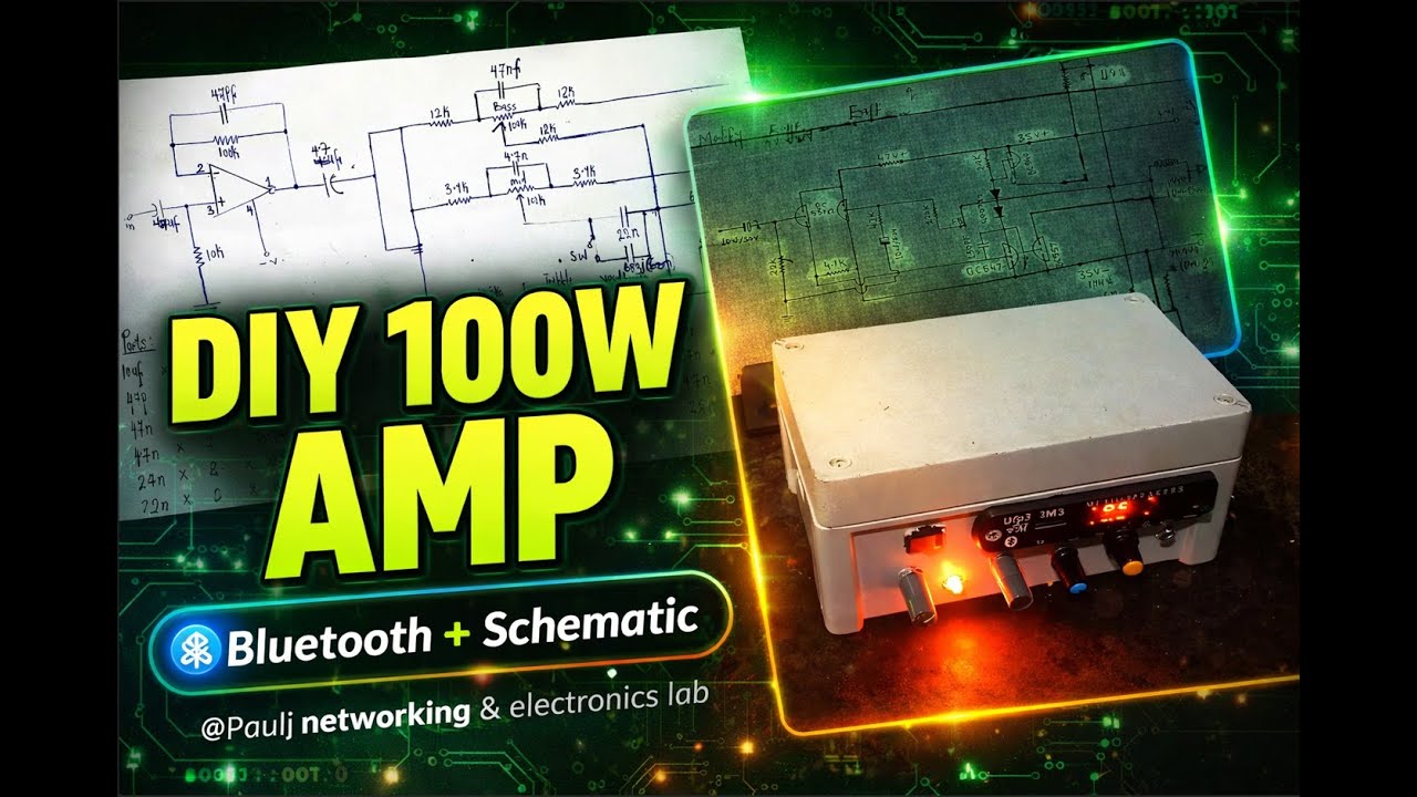 DIY 100W Bluetooth Amplifier Schematic Included