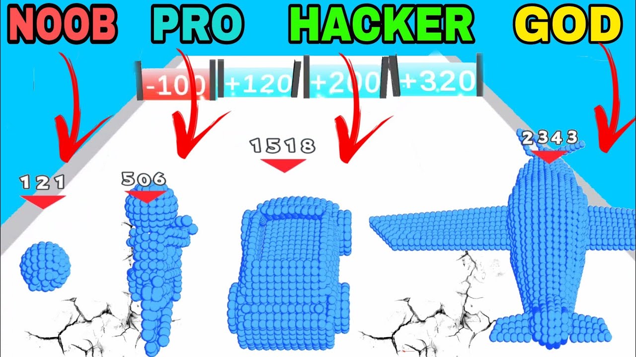 NOOB VS PRO VS HACKER VS GOD in PixelBattle All levels |@playgame24dia