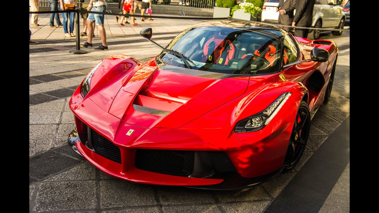 FERRARI LAFERRARI START-UPS & REVVINGS & HARD ACCELERATION IN BUDAPEST