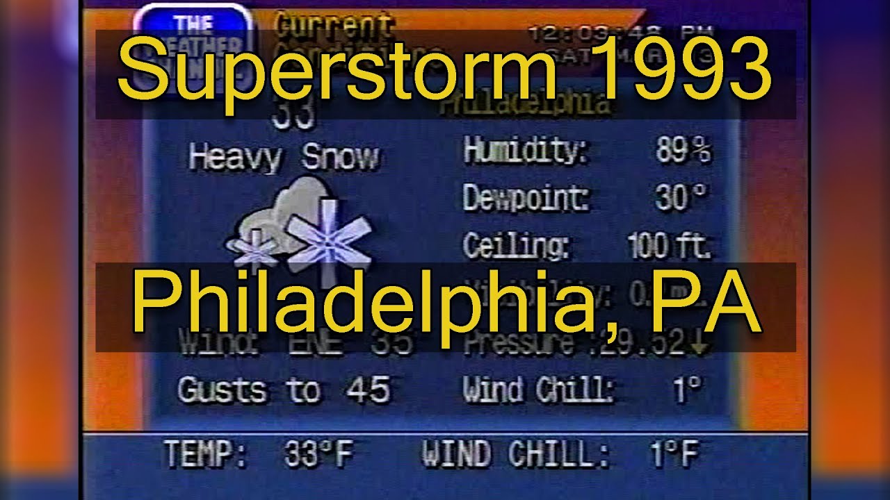 Superstorm 1993 Philadelphia, PA