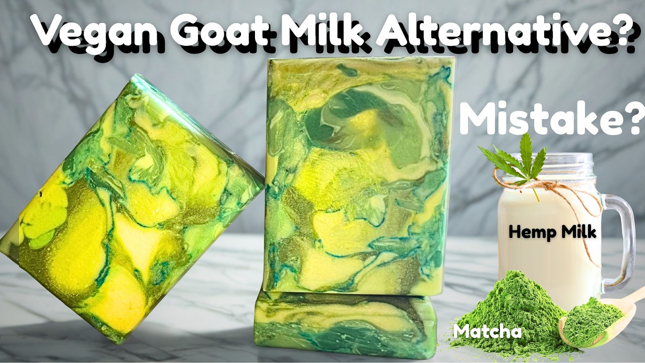 I Made Hemp Seed Milk From Scratch… Then Turned It Into Matcha Tea Soap 🌿 | Spoon Plop Technique