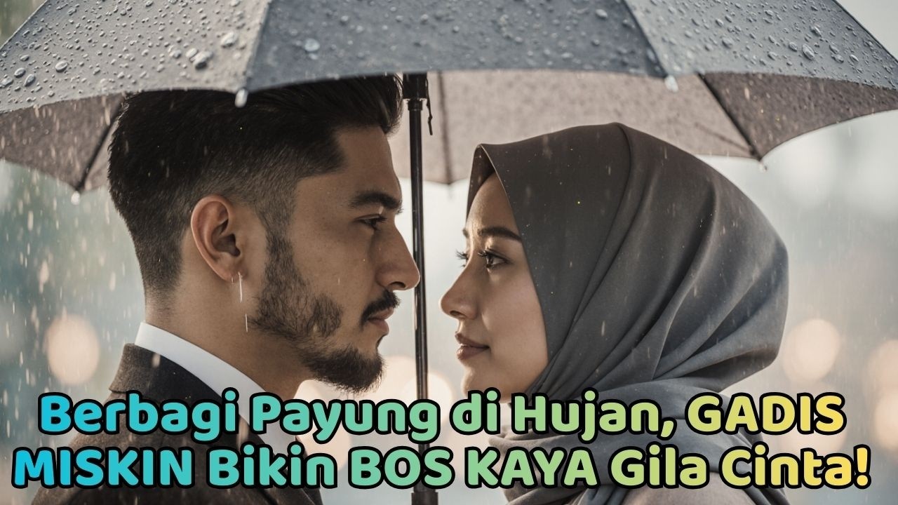 Berbagi Payung di Hujan, GADIS MISKIN Bikin BOS KAYA Gila Cinta!