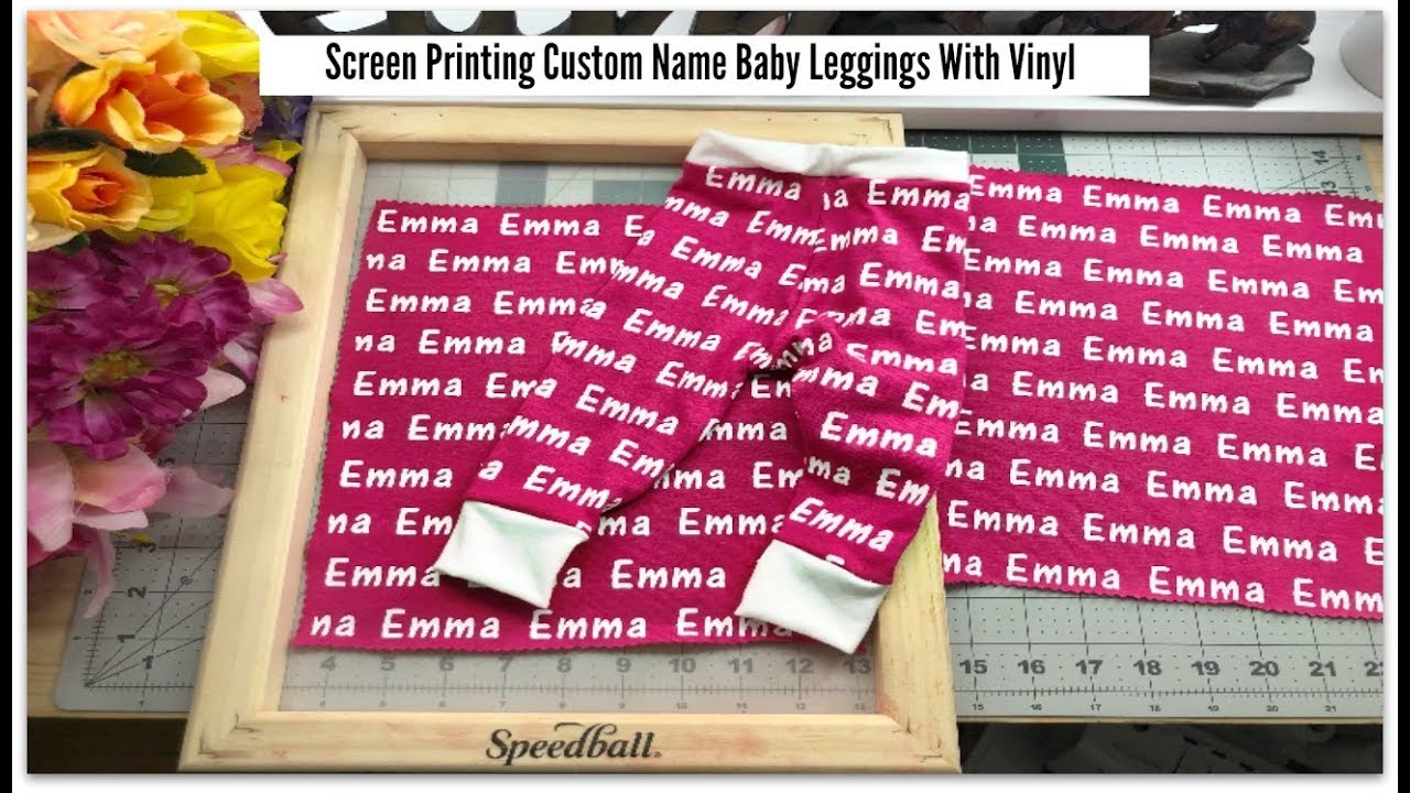 Using Oracal 651 as a Stencil for Screen Printing Baby Leggings with the Cricut Vinyl Cutter Machine