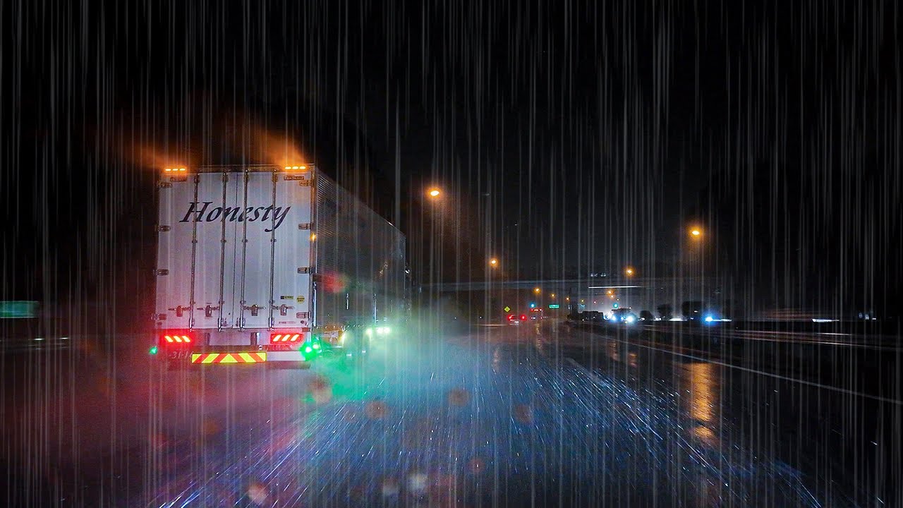 ☔️Heavy Rain Drive on Countryside Highway💤for Deep Sleep