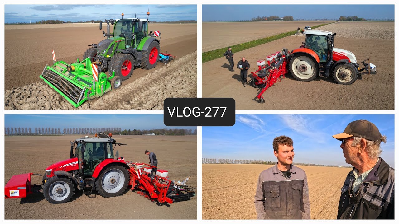 FARMVLOG #277 uien zaaien, maar eerst ploegen, kunstmest strooien, beregenen, bewerken