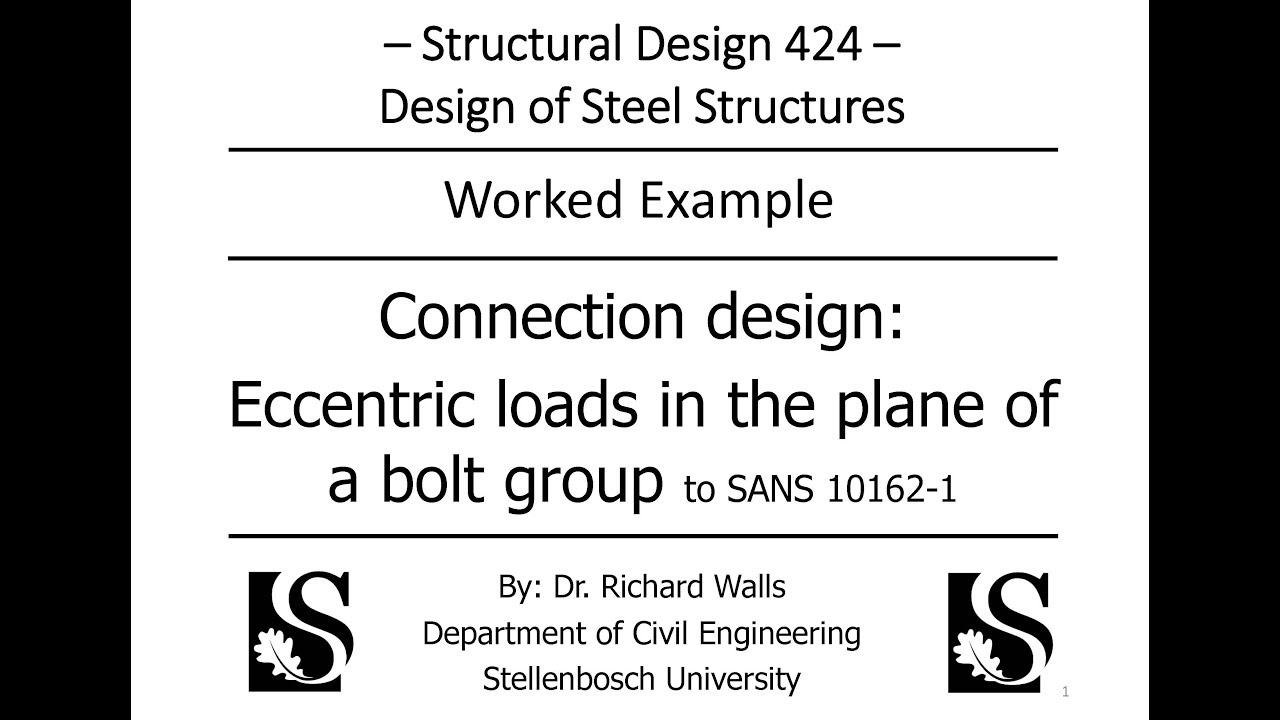 Steel Design - Connections - Design of connection bolt group - SD424