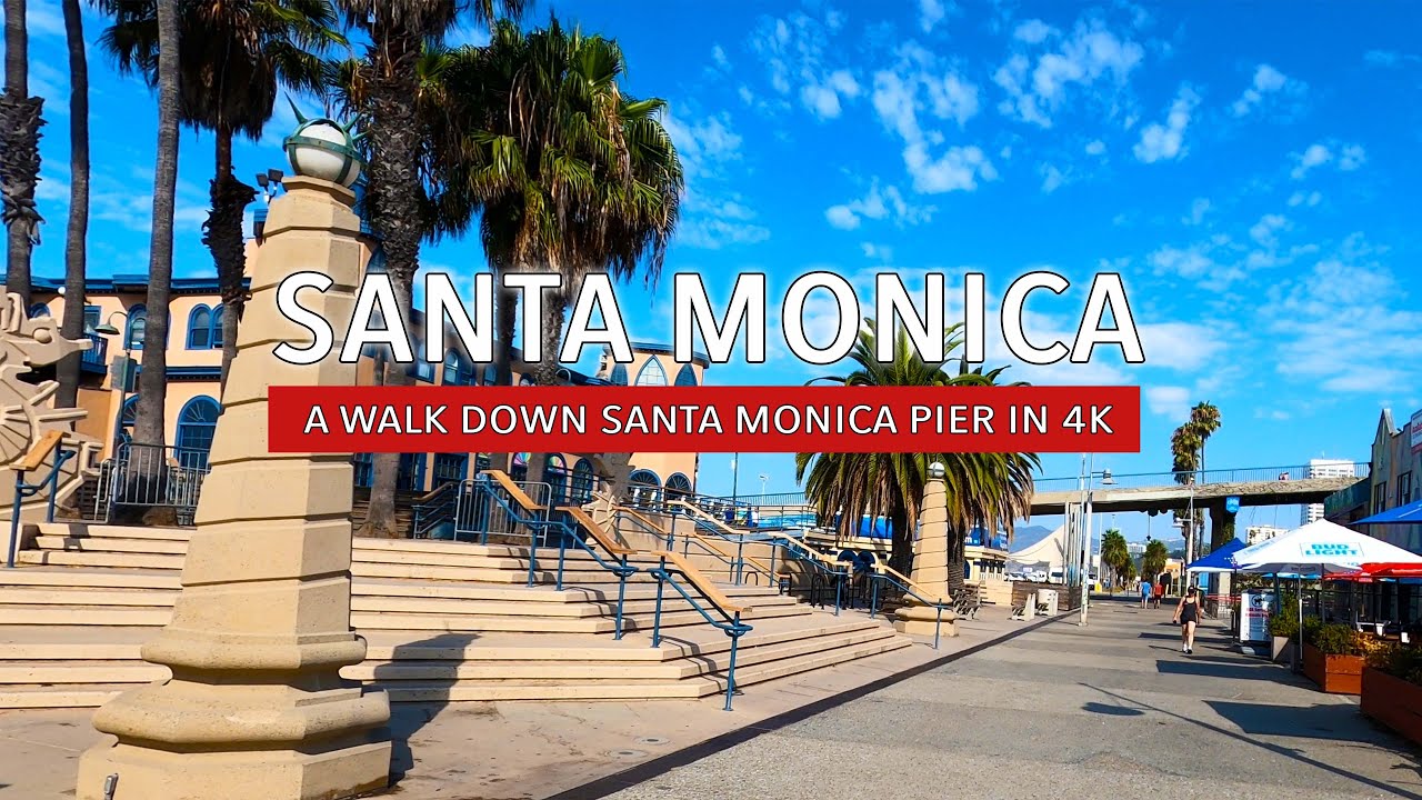 SANTA MONICA - 4K Walking tour: A walk down Santa Monica Pier