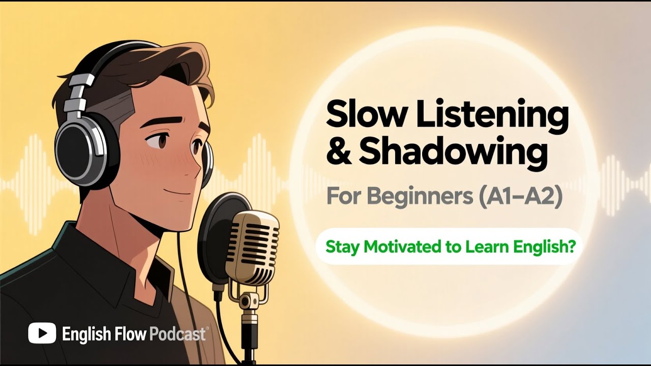 Slow Listening & Shadowing for Beginners A1–A2  Stay Motivated to Learn English