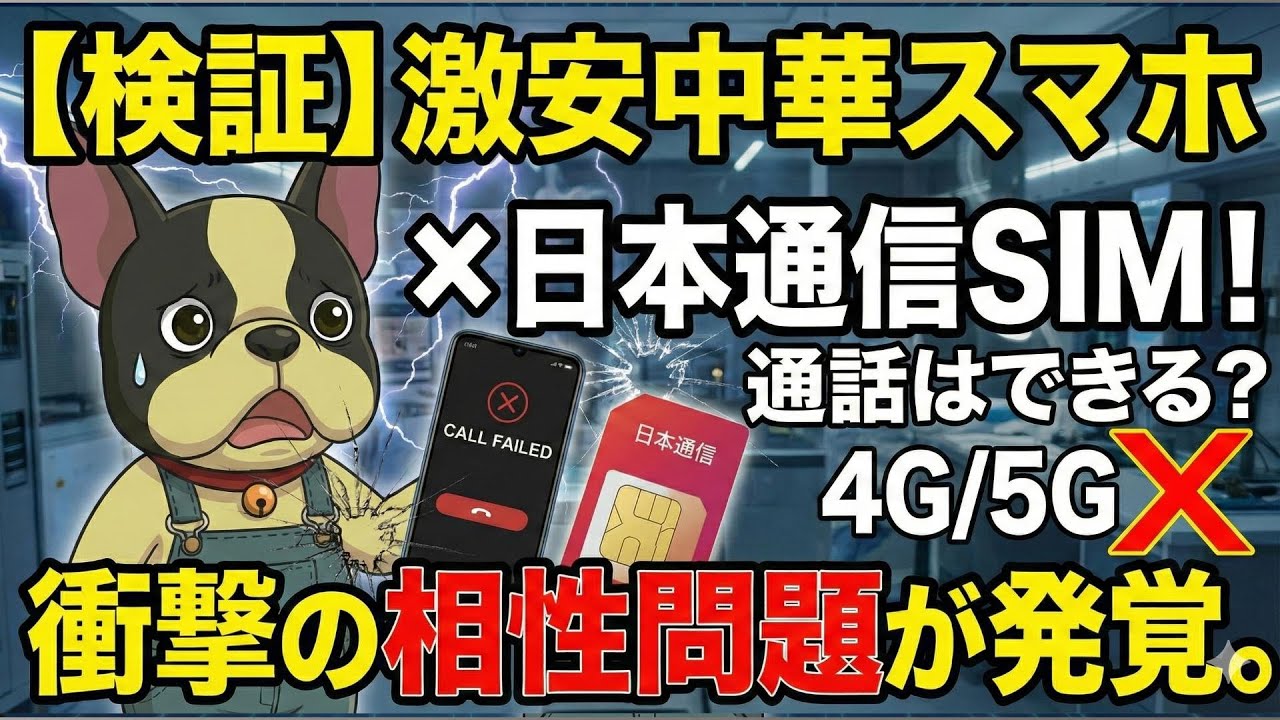 【検証】激安中華スマホ&times;日本通信SIM！通話はできる？衝撃の相性問題が発覚