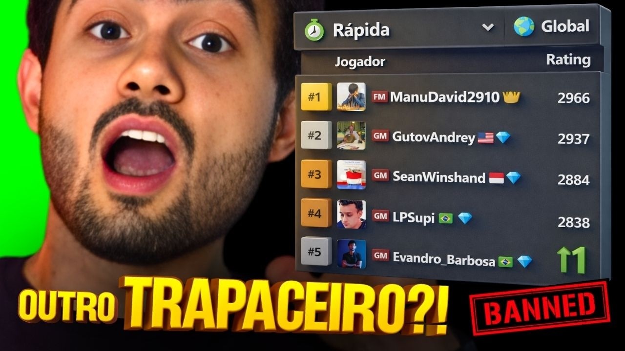 Outro trapaceiro… e de volta ao Top 5 no chess.com!!