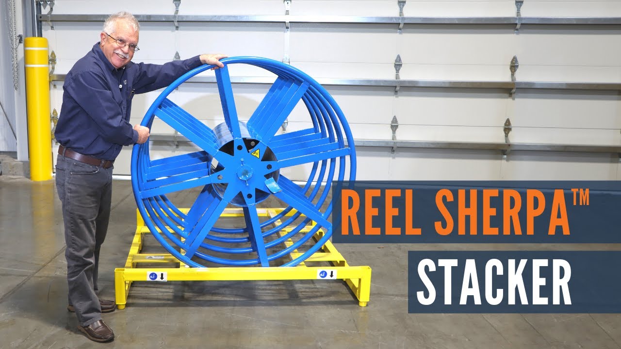 Wire and Cable Reel Storage - The Reel Sherpa™ Stacker | Material Handling Minute