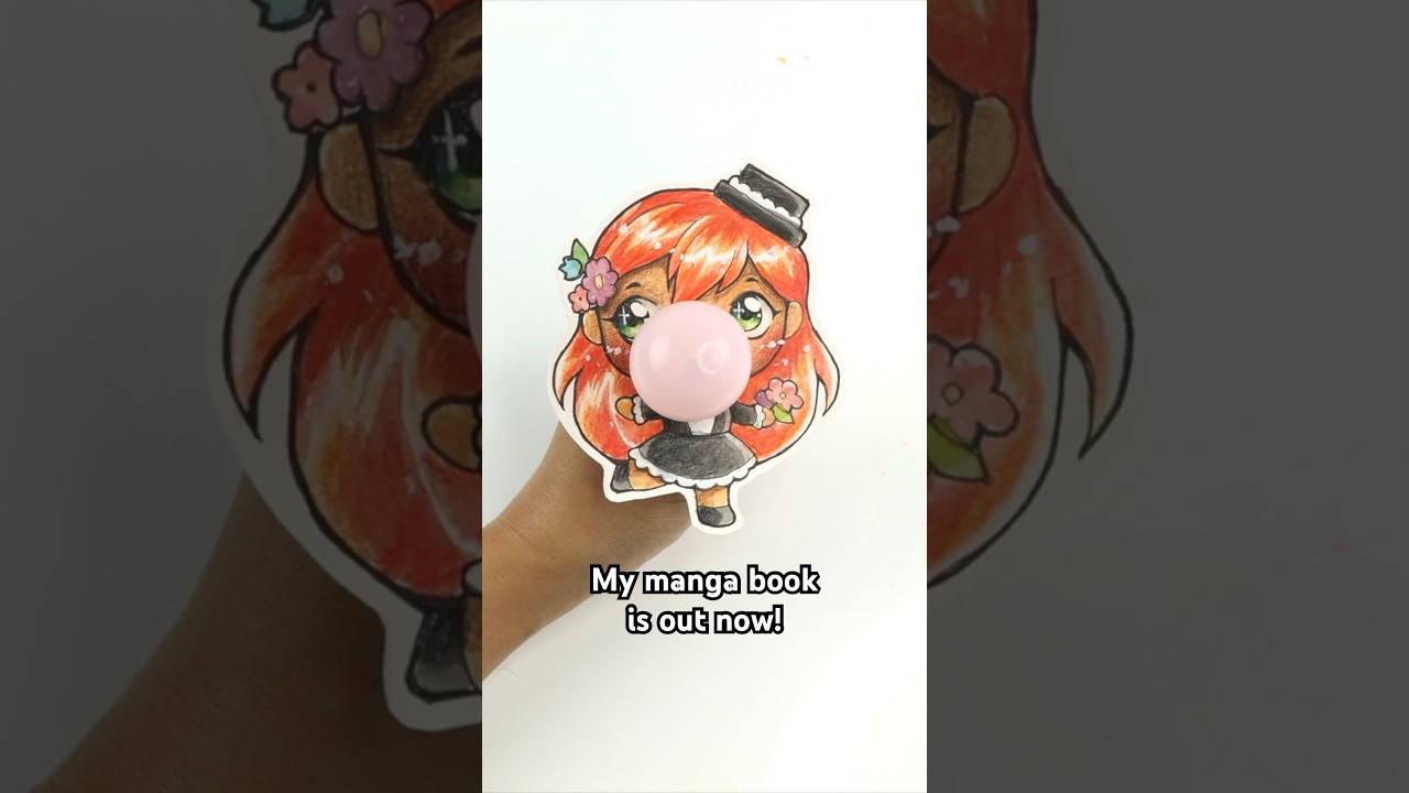 How to make a bubblegum chibi! 🎨 More inspo in my book link in profile #manga #art #chibi #newjeans
