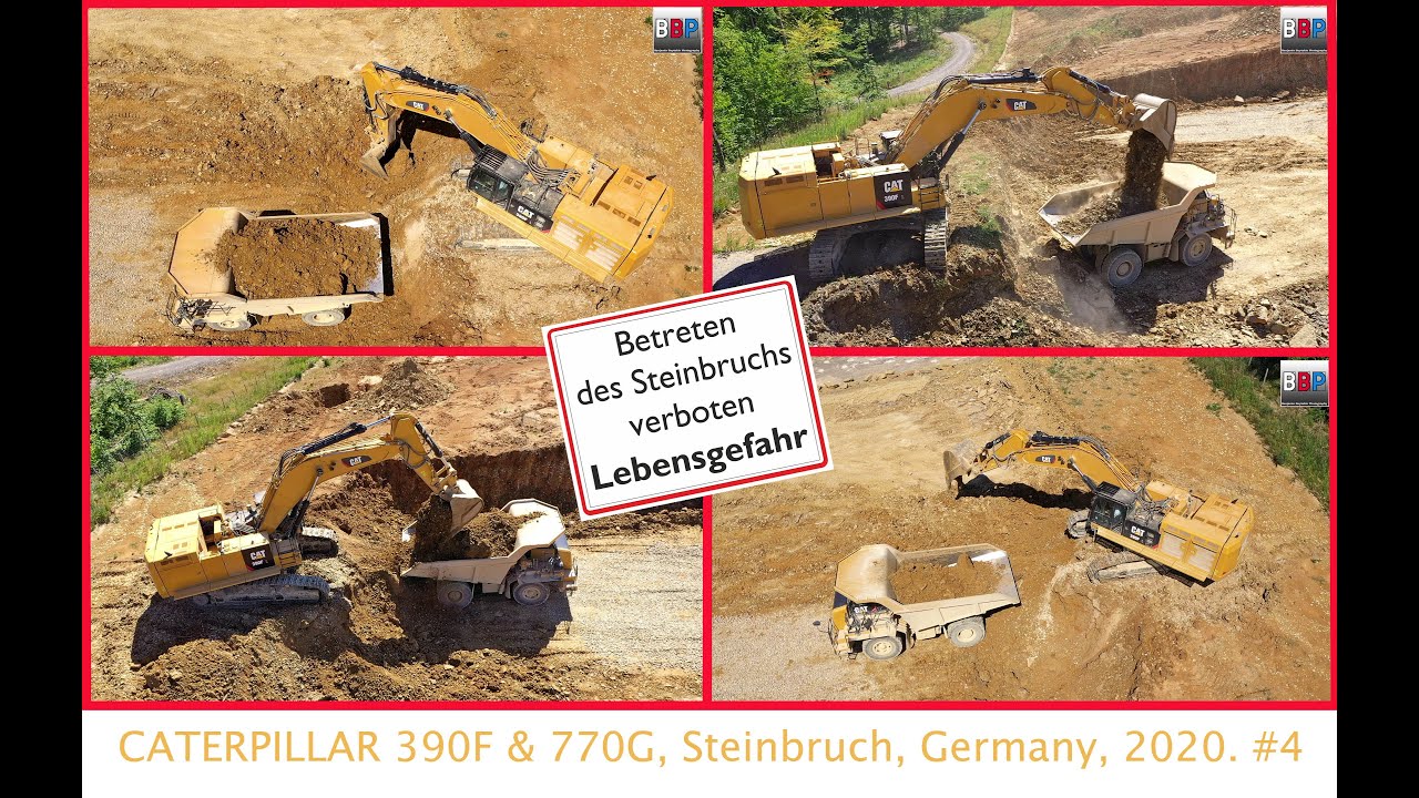 👷 CATERPILLAR 390F & 3x 770G 👷 Steinbruch / Quarry, 2020. #4