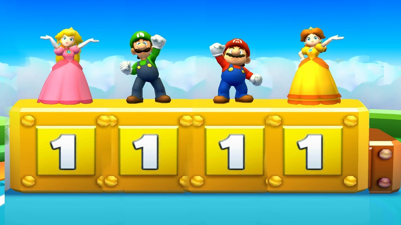 Mario Party Star Rush - Mario vs Daisy vs luigi vs Peach (MiniGames )