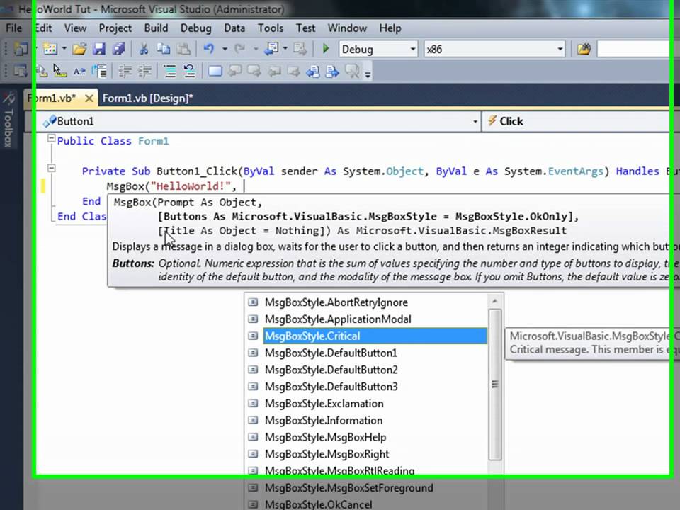 VB.Net HelloWorld Tut