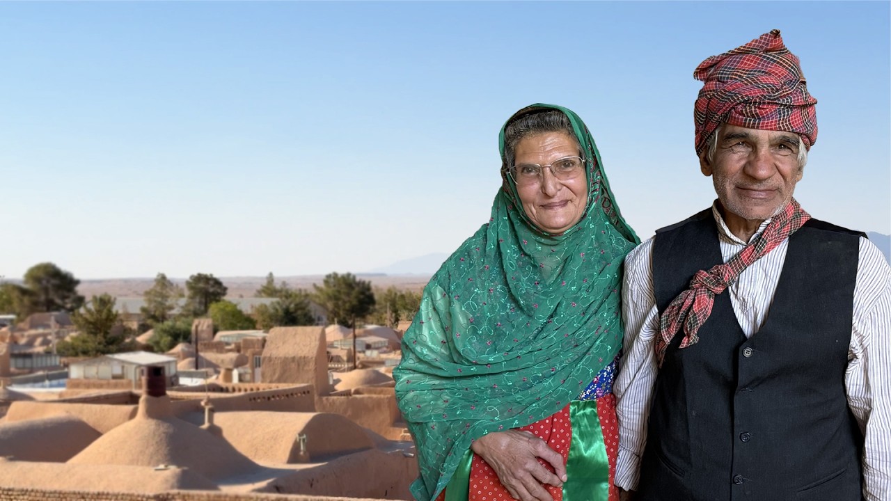 Peaceful Life of a Rural Couple in a Desert Village in Iran  | A Day with Shahrokh and Narges