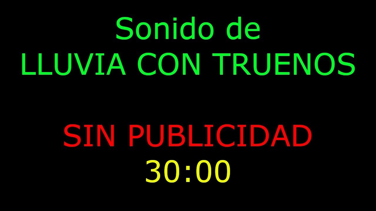▷ Sonido de Lluvia ⛈️【PANTALLA NEGRA - 30 MINUTOS ⏲️】
