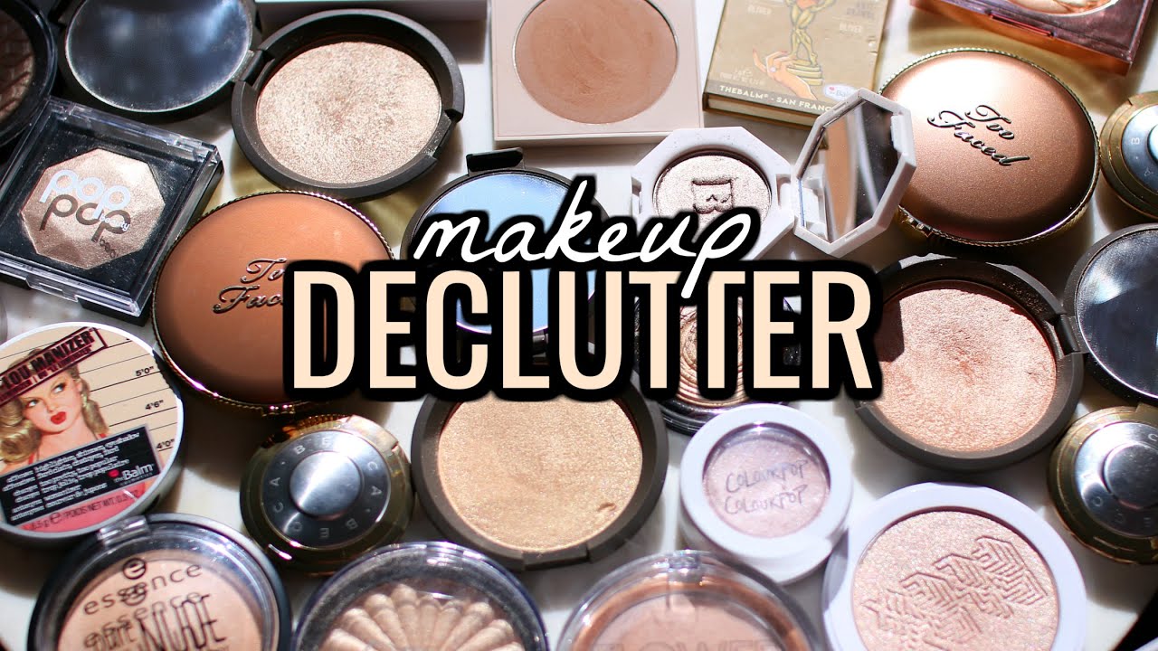 MAKEUP DECLUTTER 2020! HIGHLIGHTERS AND BRONZERS