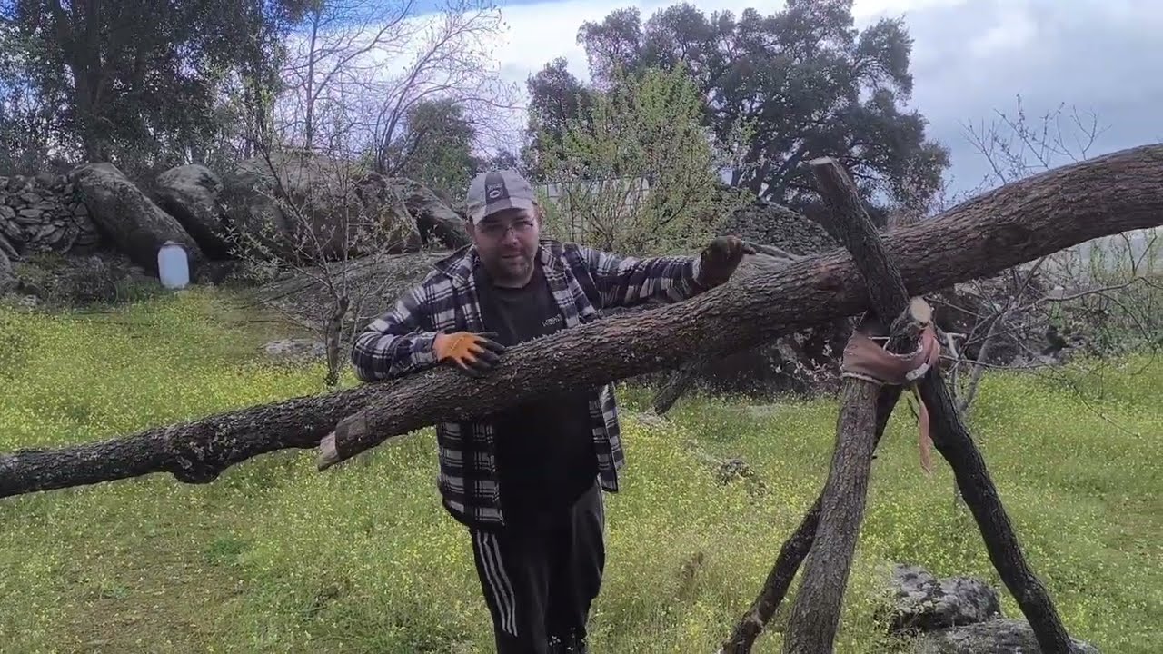 GRÚA de MADERA, PROBAMOS EL GIRÓ 