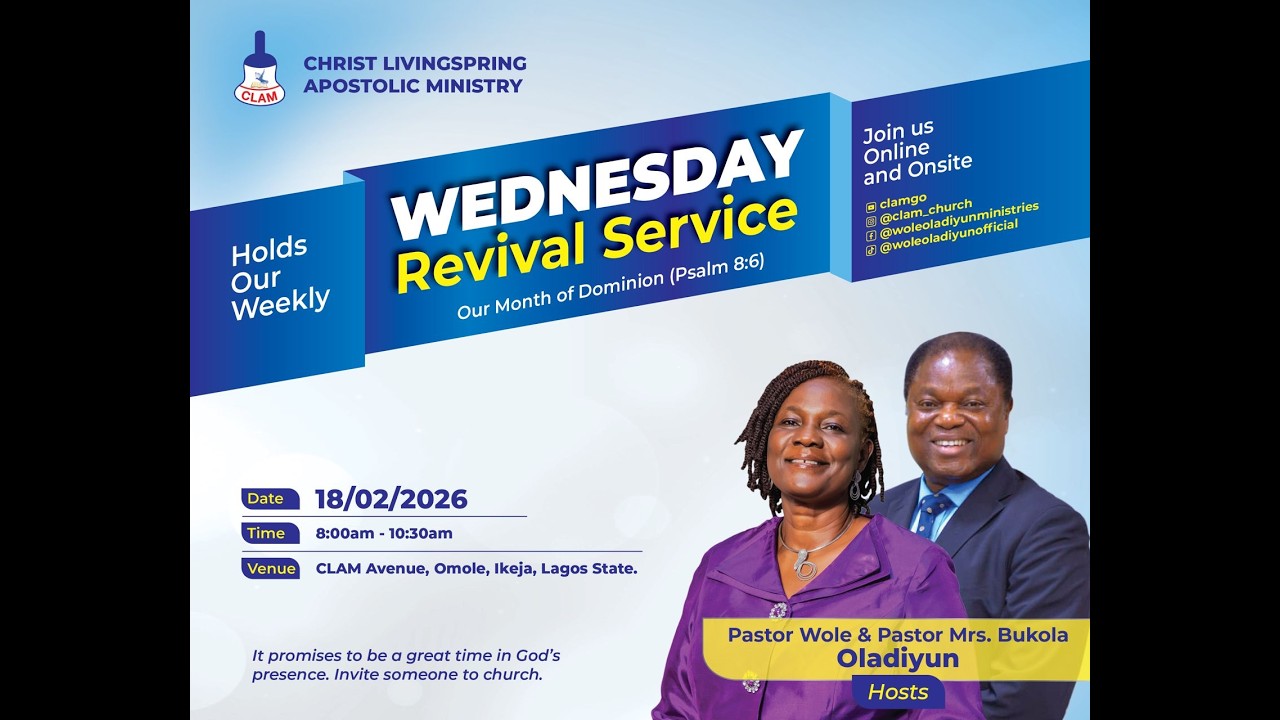 CLAM - Wednesday Revival Service - 18th February 2026