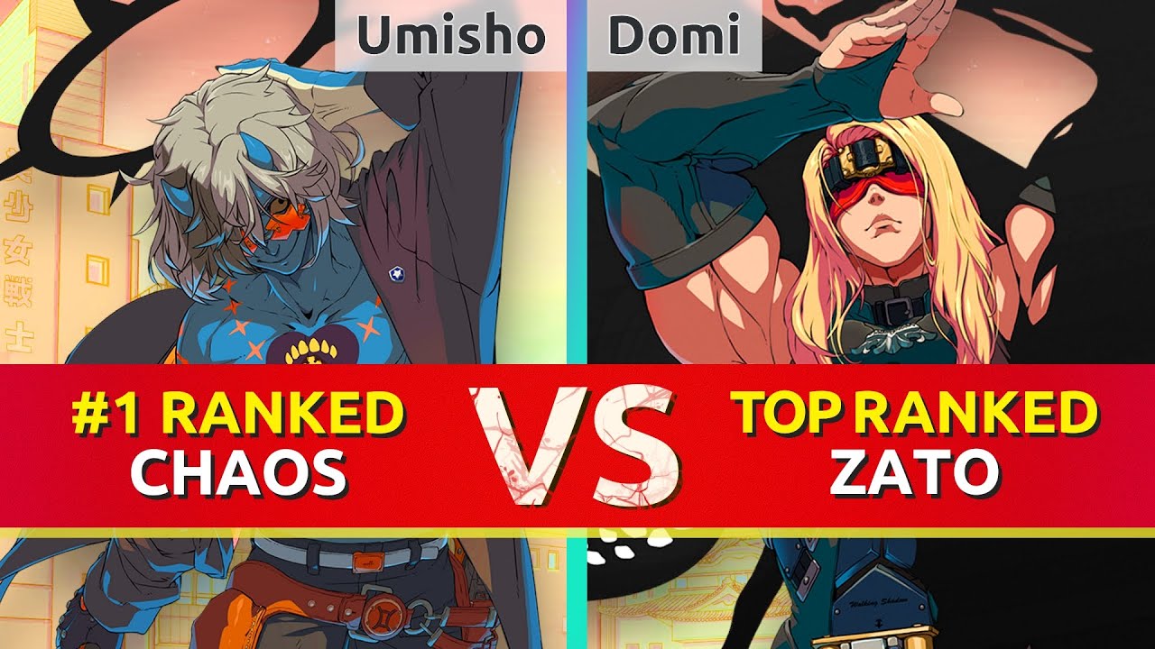 GGST ▰ Umisho (#1 Ranked Happy Chaos) vs Domi (TOP Ranked Zato). High Level Gameplay