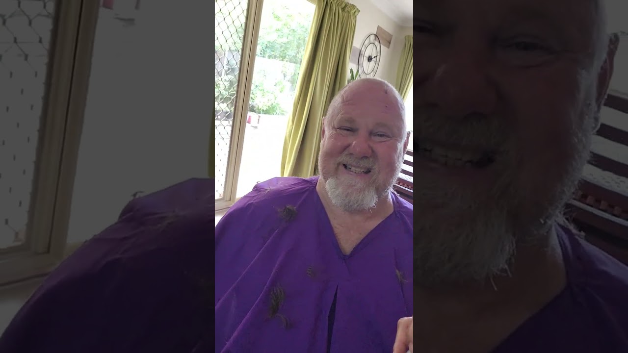 I shaved hubby's hair off. #fyp 