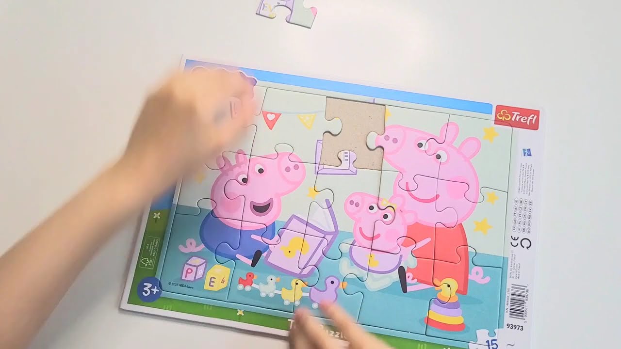 Peppa Pig puzzle pour enfants, 15 pièces faciles à assembler !