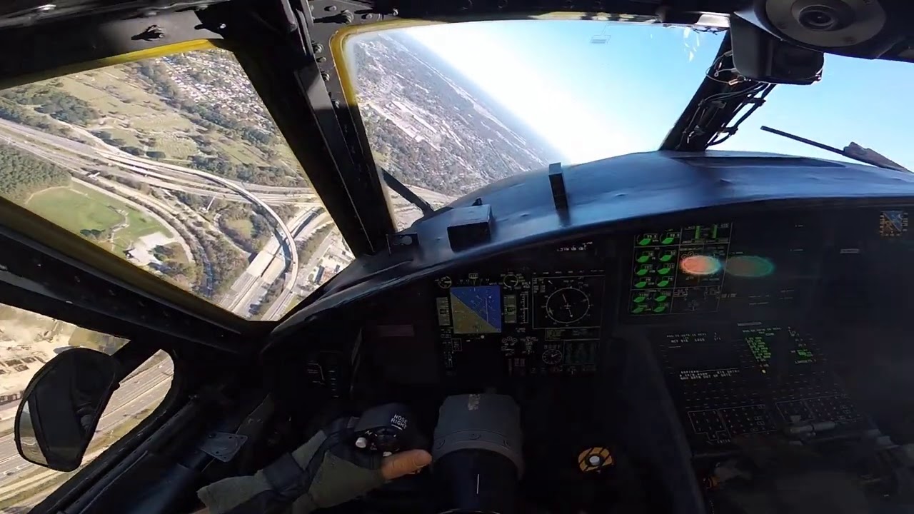 E-2 Hawkeye Overhead Break to Full Stop