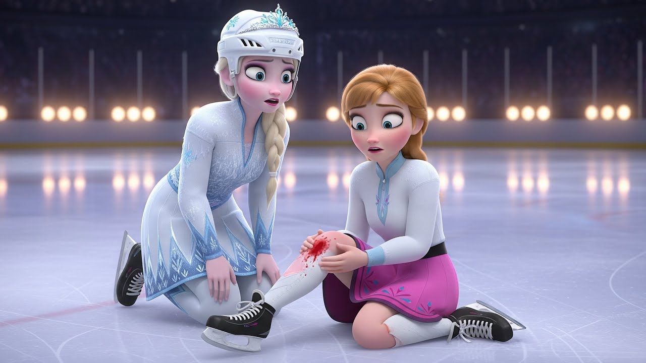 😱❤️‍🩹WHAT HAPPENED TO ANNA’S KNEE? 🏒💥 ANNA INJURED ON THE ICE! ❄️🏒 what will Elsa do next?